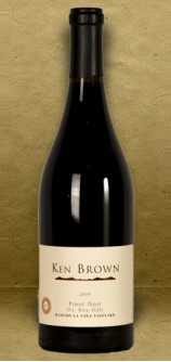 Ken Brown Rancho La Vina 2009 Pinot Noir Red Wine Ken Brown Rancho La Vina 2009 Pinot Noir Red Wine