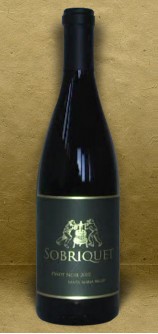Sobriquet Pinot Noir 2010 Red Wine Sobriquet Pinot Noir 2010 Red Wine