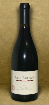 Ken Brown Santa Barbara County 2009 Pinot Noir Red Wine Ken Brown Santa Barbara County 2009 Pinot Noir Red Wine